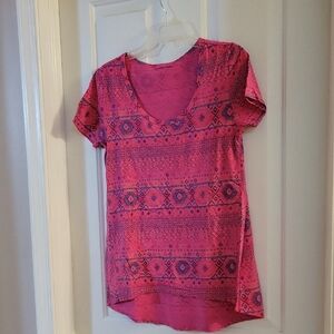 Fresh Produce Pink Patterned Women's Top Medium